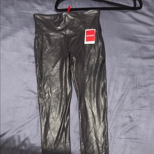 Black Faux Leather Leggings